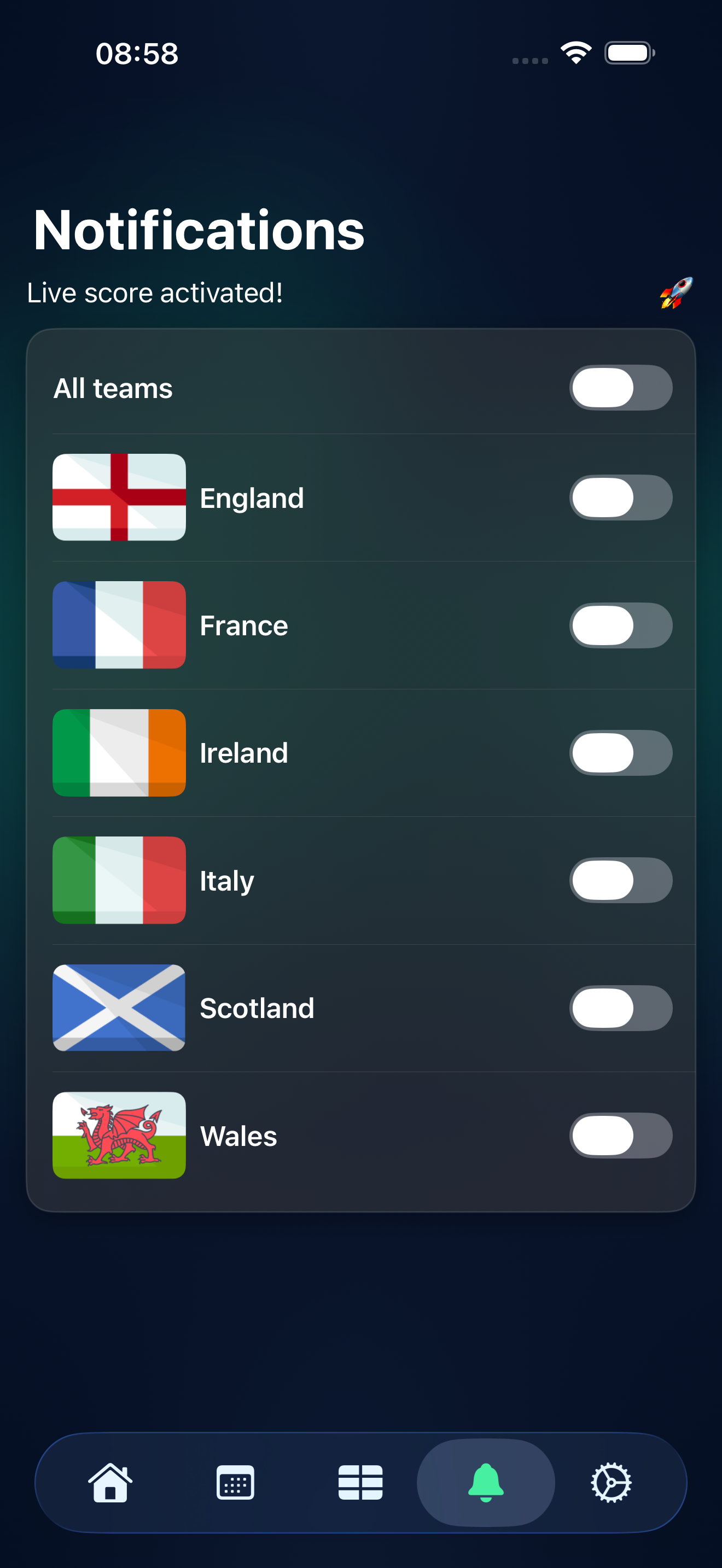 Notifications Settings